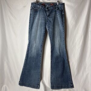 Y2K Express Stella Fit And Flare Women's 12L Jeans 34x33" Blue Denim Low Rise